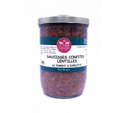 Lentilles et Saucisses Confites