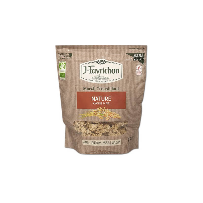 Muesli Croustillant Nature (Avoine & Riz) Sans Gluten