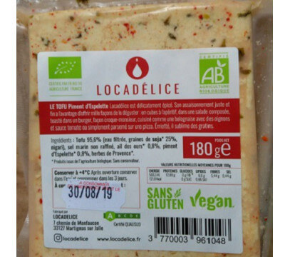 Tofu au Piment d'Espelette (et ail des ours)