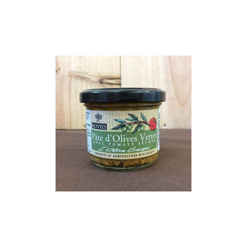 Tapenade d'Olives Vertes à la Tomate Séchée et Basilic