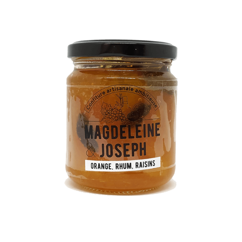 Confiture Orange, Rhum Raisins Magdeleine & Joseph