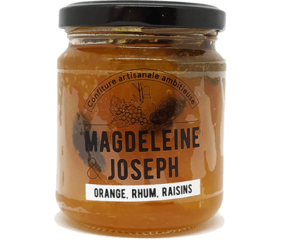 Confiture Orange, Rhum Raisins Magdeleine & Joseph