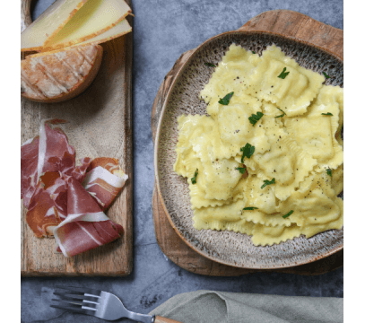 Raviole Jambon de Bayonne et Fromage de Brebis Ossau Iraty