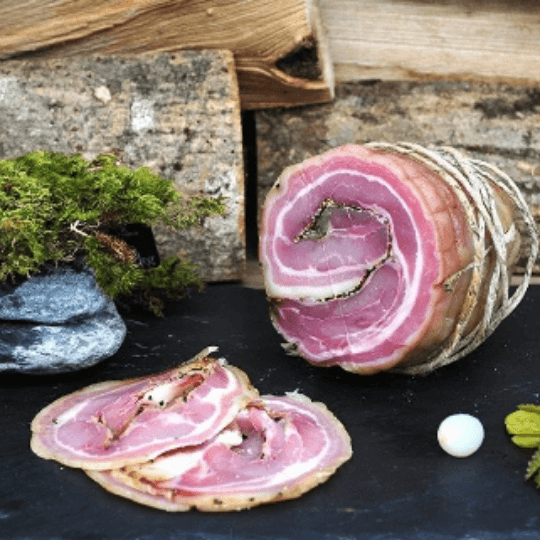 Pancetta (Ventrèche roulée...