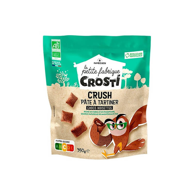 Crosti crush fourrées pâte à tartiner 350 g.