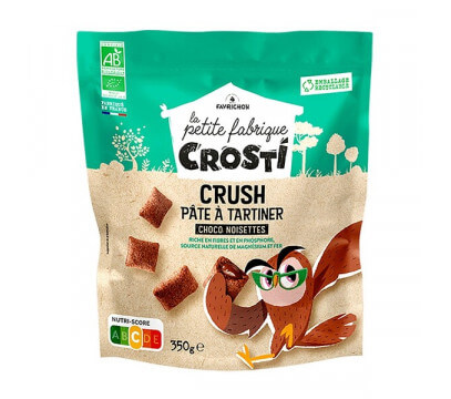 Crosti crush fourrées pâte à tartiner 350 g.