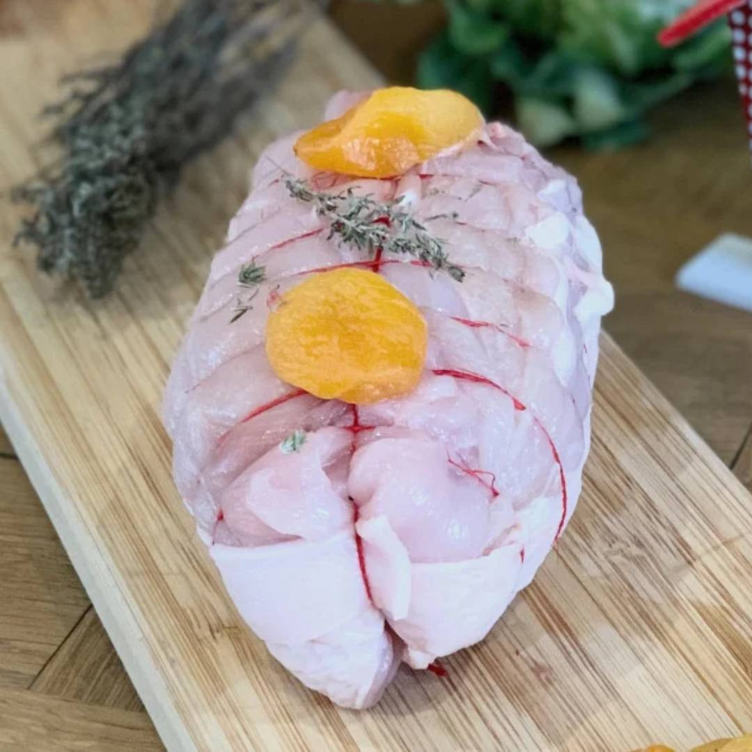 Rôti de lapin aux abricots...